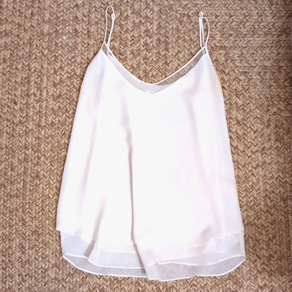 White Flowy Tank Top